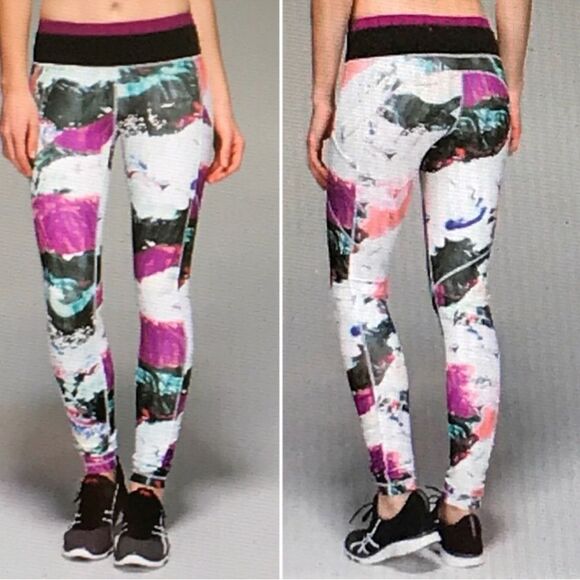 Lululemon Speed Tight Ill Pigment Wave Marble Multicolor Leggings size 8 - Picture 1 of 11